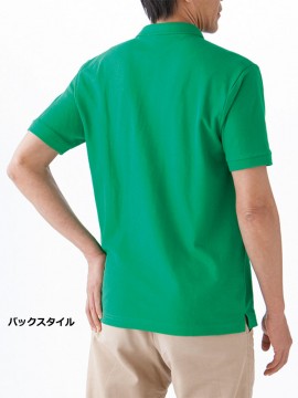MS3114 6.5oz ＣＶＣ鹿の子ドライポロシャツ（ポケット付） バックスタイル